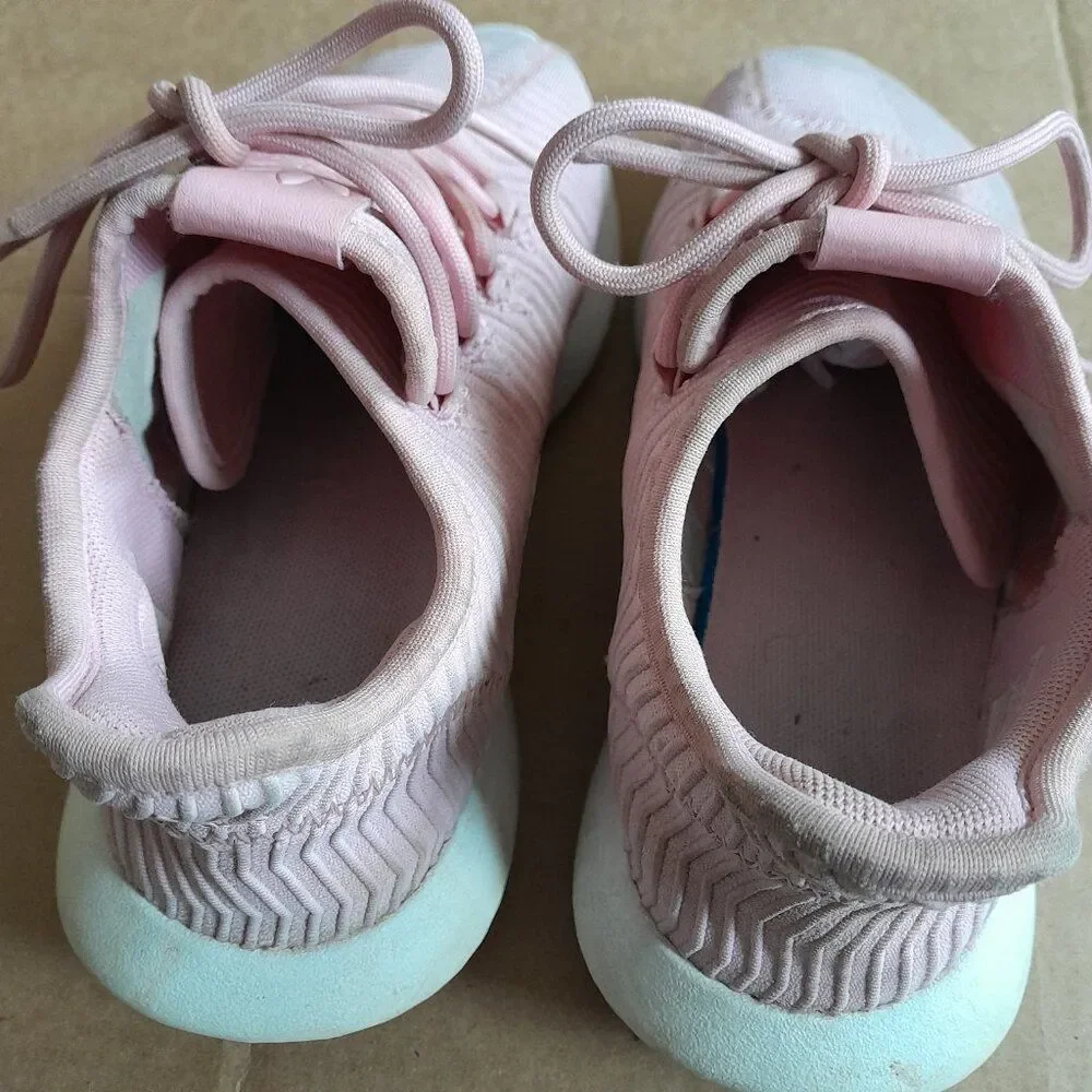 Adidas Women's Pink and White Athletic Sneakers Size 3.5